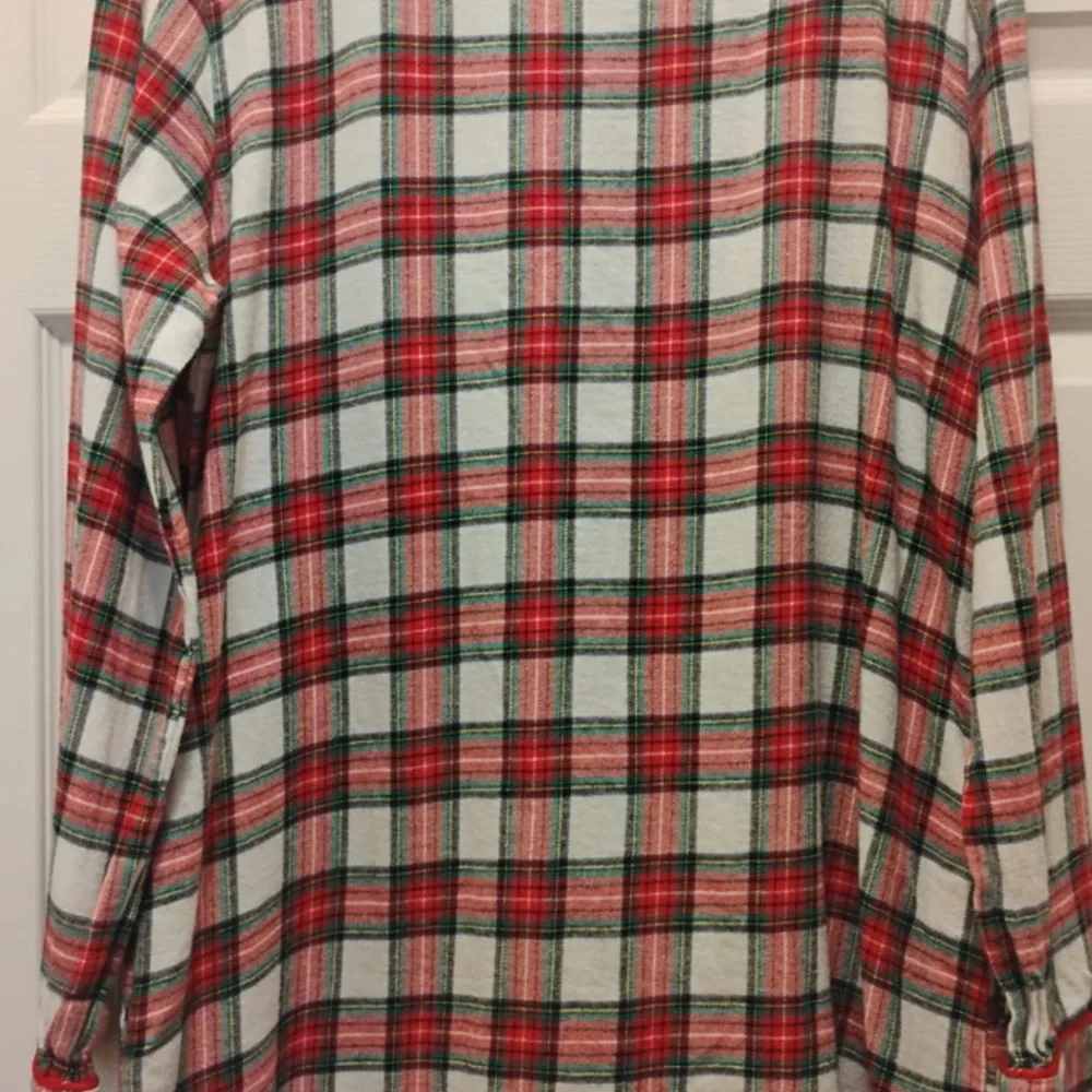 Disney Minnie Mouse Red Plaid Flannel Sleep Shirt Size S - Picture 4 of 6